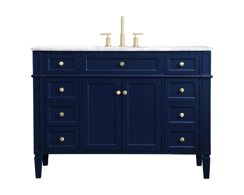 Elegant 60" Single Bathroom Vanity Set - Blue (VF12548BL)