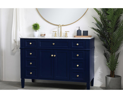 Elegant 60" Single Bathroom Vanity Set - Blue (VF12548BL)