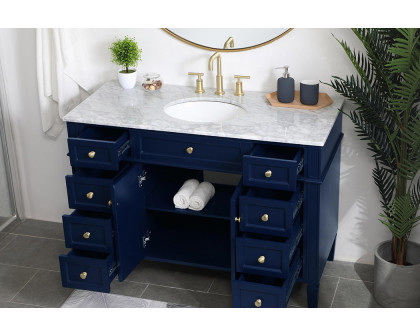 Elegant 60" Single Bathroom Vanity Set - Blue (VF12548BL)