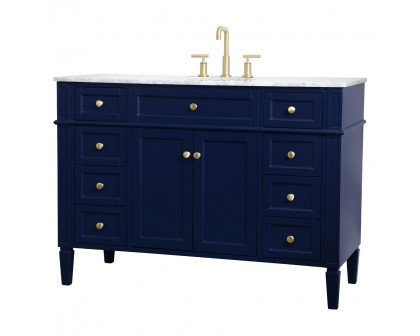 Elegant 60" Single Bathroom Vanity Set - Blue (VF12548BL)