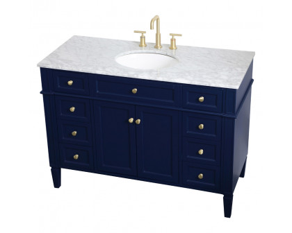 Elegant 60" Single Bathroom Vanity Set - Blue (VF12548BL)