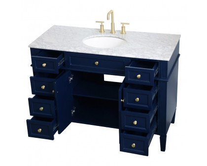 Elegant 60" Single Bathroom Vanity Set - Blue (VF12548BL)