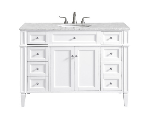 Elegant 60" Single Bathroom Vanity Set - White (VF12548WH)