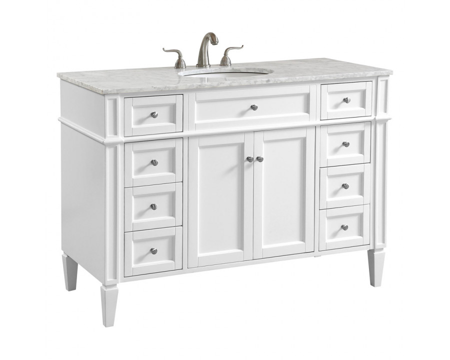 Elegant 60" Single Bathroom Vanity Set - White (VF12548WH)