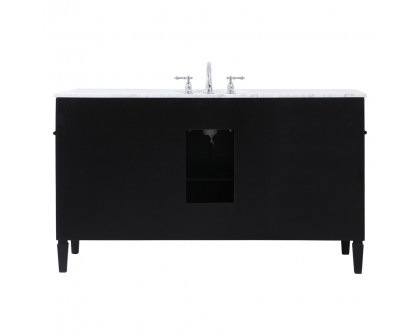 Elegant 60" Single Bathroom Vanity Set - Black (VF12560BK)