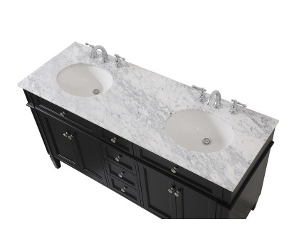 Elegant 60" Single Bathroom Vanity Set - Black (VF12560DBK)