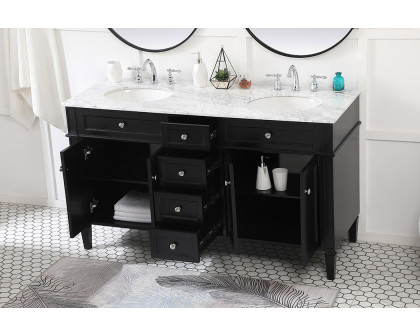 Elegant 60" Single Bathroom Vanity Set - Black (VF12560DBK)