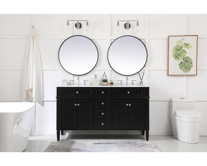 Elegant 60" Single Bathroom Vanity Set - Black (VF12560DBK)