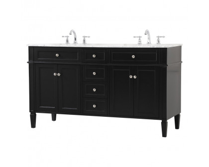 Elegant 60" Single Bathroom Vanity Set - Black (VF12560DBK)