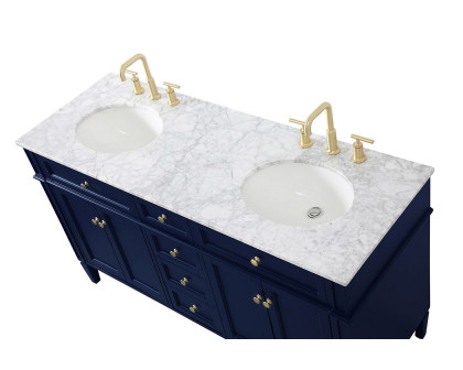 Elegant 60" Single Bathroom Vanity Set - Blue (VF12560DBL)