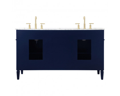 Elegant 60" Single Bathroom Vanity Set - Blue (VF12560DBL)