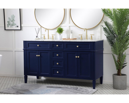 Elegant 60" Single Bathroom Vanity Set - Blue (VF12560DBL)