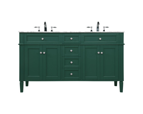 Elegant 60" Single Bathroom Vanity Set - Green (VF12560DGN)