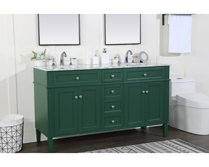 Elegant 60" Single Bathroom Vanity Set - Green (VF12560DGN)