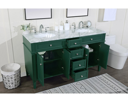 Elegant 60" Single Bathroom Vanity Set - Green (VF12560DGN)