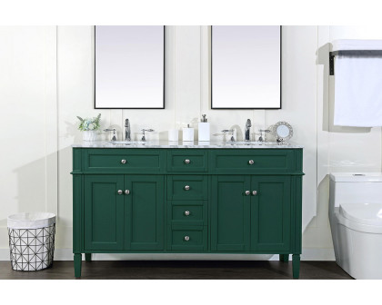 Elegant 60" Single Bathroom Vanity Set - Green (VF12560DGN)