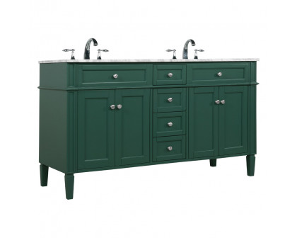 Elegant 60" Single Bathroom Vanity Set - Green (VF12560DGN)