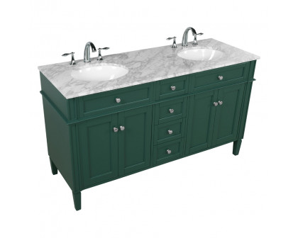 Elegant 60" Single Bathroom Vanity Set - Green (VF12560DGN)