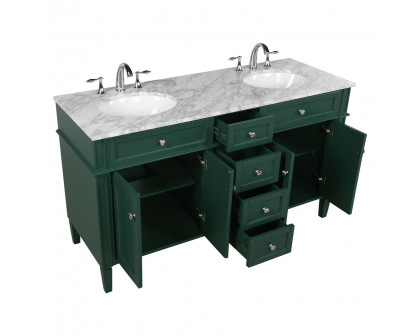 Elegant 60" Single Bathroom Vanity Set - Green (VF12560DGN)