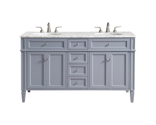 Elegant 60" Single Bathroom Vanity Set - Gray (VF12560DGR)