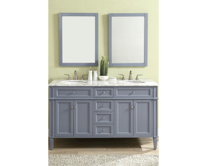 Elegant 60" Single Bathroom Vanity Set - Gray (VF12560DGR)