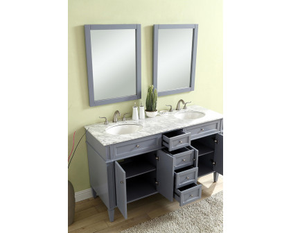 Elegant 60" Single Bathroom Vanity Set - Gray (VF12560DGR)