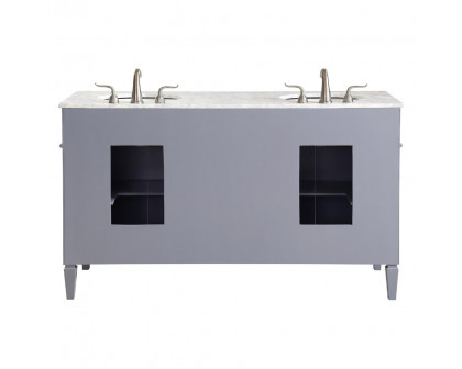 Elegant 60" Single Bathroom Vanity Set - Gray (VF12560DGR)