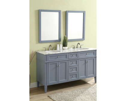 Elegant 60" Single Bathroom Vanity Set - Gray (VF12560DGR)