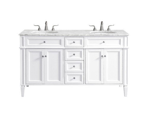 Elegant 60" Single Bathroom Vanity Set - White (VF12560DWH)