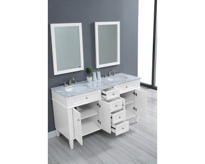 Elegant 60" Single Bathroom Vanity Set - White (VF12560DWH)