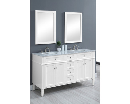 Elegant 60" Single Bathroom Vanity Set - White (VF12560DWH)