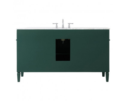 Elegant 60" Single Bathroom Vanity Set - Green (VF12560GN)