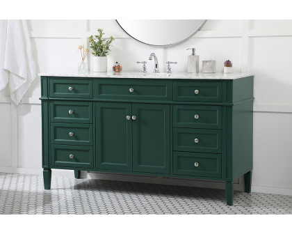 Elegant 60" Single Bathroom Vanity Set - Green (VF12560GN)