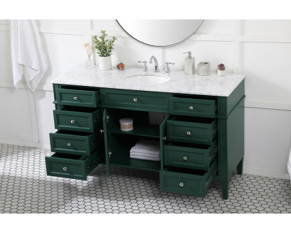 Elegant 60" Single Bathroom Vanity Set - Green (VF12560GN)