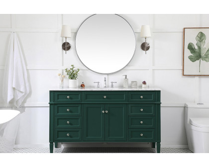 Elegant 60" Single Bathroom Vanity Set - Green (VF12560GN)