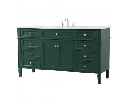 Elegant 60" Single Bathroom Vanity Set - Green (VF12560GN)