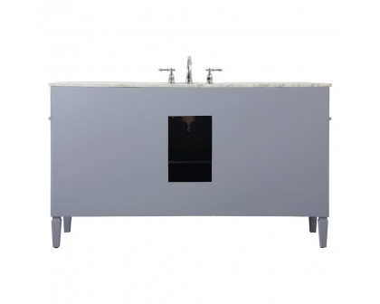 Elegant 60" Single Bathroom Vanity Set - Gray (VF12560GR)