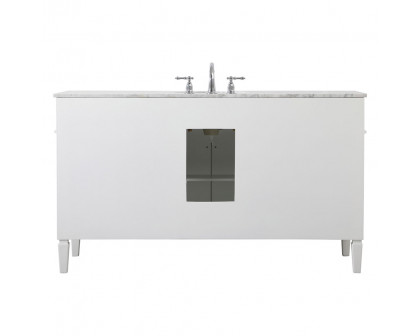 Elegant 60" Single Bathroom Vanity Set - White (VF12560WH)