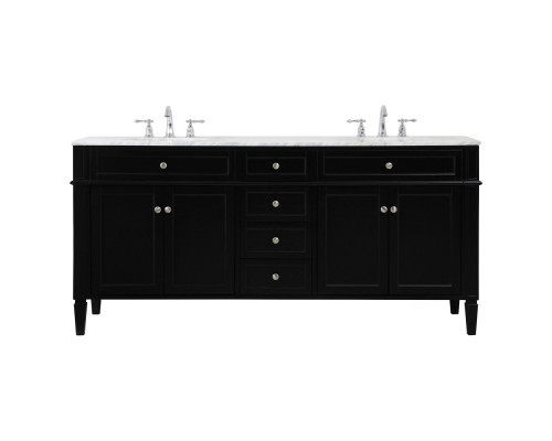 Elegant 60" Single Bathroom Vanity Set - Black (VF12572DBK)