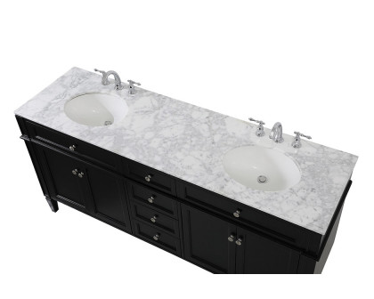 Elegant 60" Single Bathroom Vanity Set - Black (VF12572DBK)