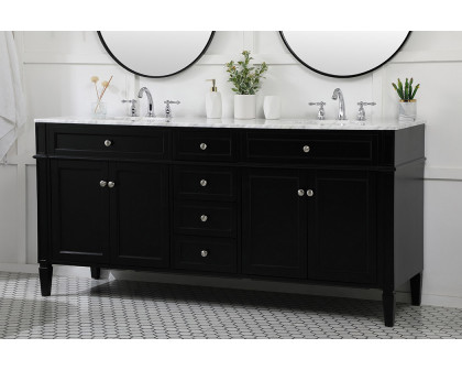 Elegant 60" Single Bathroom Vanity Set - Black (VF12572DBK)