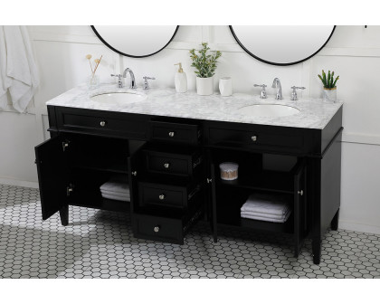 Elegant 60" Single Bathroom Vanity Set - Black (VF12572DBK)