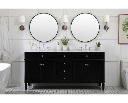 Elegant 60" Single Bathroom Vanity Set - Black (VF12572DBK)