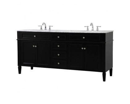 Elegant 60" Single Bathroom Vanity Set - Black (VF12572DBK)