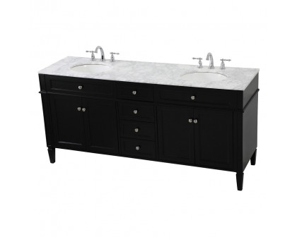 Elegant 60" Single Bathroom Vanity Set - Black (VF12572DBK)