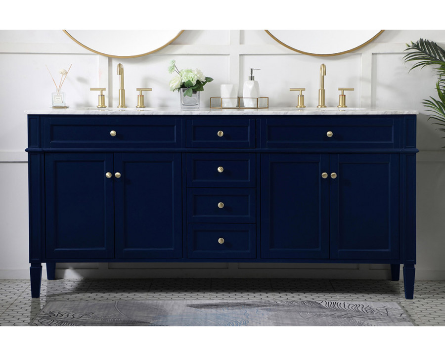 Elegant 60" Single Bathroom Vanity Set - Blue (VF12572DBL)