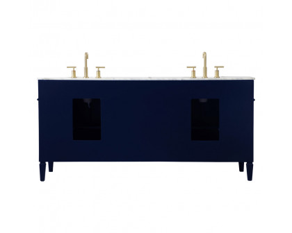 Elegant 60" Single Bathroom Vanity Set - Blue (VF12572DBL)