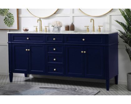 Elegant 60" Single Bathroom Vanity Set - Blue (VF12572DBL)