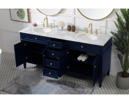 Elegant 60" Single Bathroom Vanity Set - Blue (VF12572DBL)