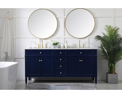 Elegant 60" Single Bathroom Vanity Set - Blue (VF12572DBL)